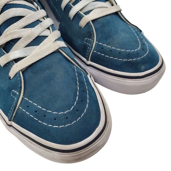 VANS Shoes OFF THE WALL Mens Size 9 Blue Suede Skateboarding High Top 751505 - Picture 8 of 12